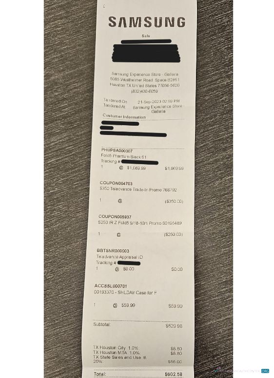 Download Samsung electronics payment check Photoshop template